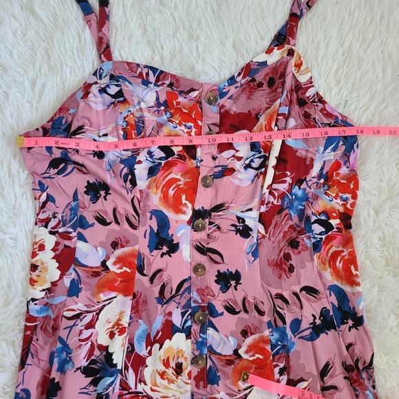 Torrid Floral Pink Challis Seamed Cami NWT Size 1X - Picture 7 of 10